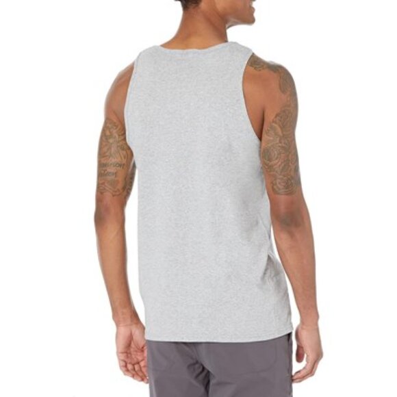 Quiksilver - Mens Mw Logo Front Tank Top, size large US mens, color grey. - Picture 2 of 5